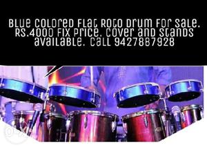 Blue Flat Roto Drum