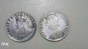 George V King Emperor And Victoria Empress Coins