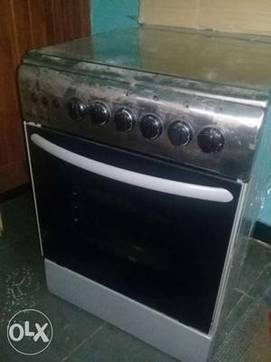 Gray And Black Induction Range Oven