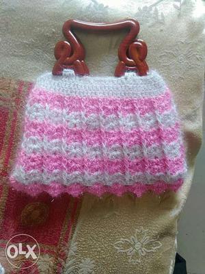 Hand made bag created with woolen