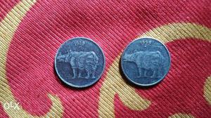 I have two coins of 25 Paisa of  &