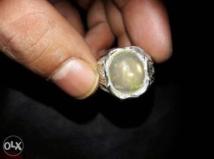 Natural Fire Opal 5ct with silver Ring