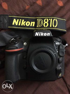 Nikon D810 in excellent condition. hardly used and less than