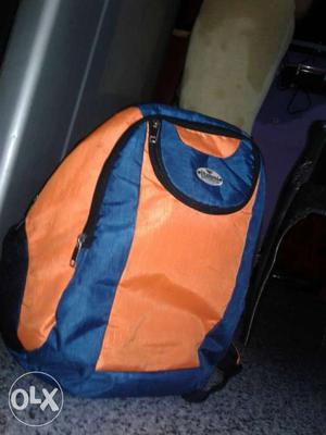 Orange And Blue Backpack