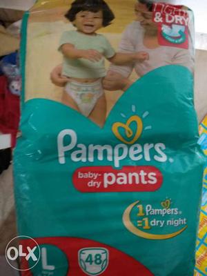 Pampers pants for babies. Large size. sealed