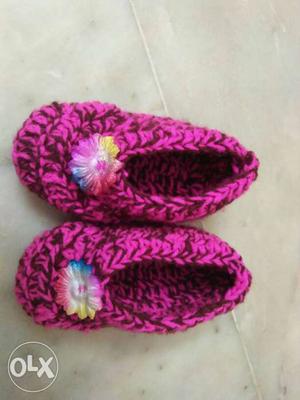 Purple Knitted Shoes