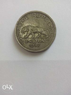 Rs 1 coin  George VI king