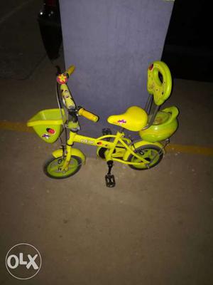Toddler's Yellow And Green Bike