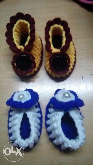 Woolen baby shoes