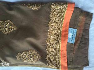 Beautiful elegant Chandra booti embroidery suit