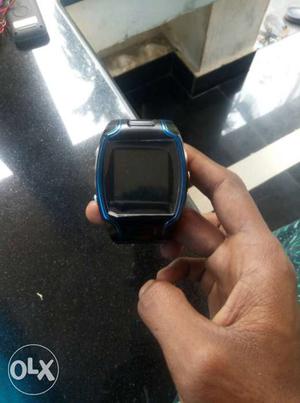 Black And Blue Digital Smart Watch