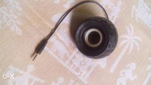Black And White Corded Portable Speaker