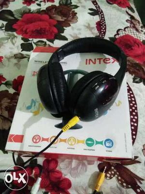 Black Intex Headphones With Box