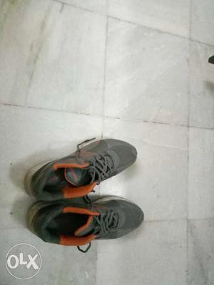 Black-and-orange Running Shoes