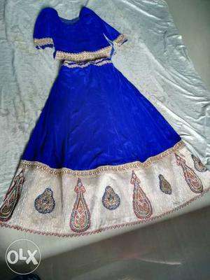 Blue velvet bridal choli,used one time