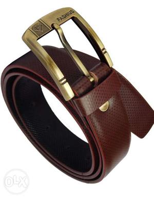 Brown Leather Strap Fashius Buckle Belt