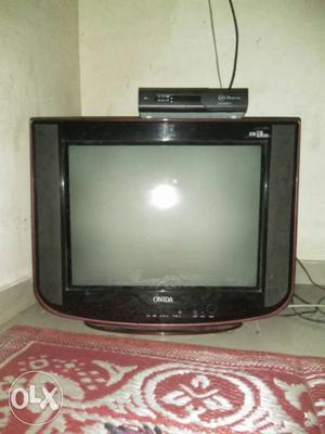 Gray And Red Onida CRT TV