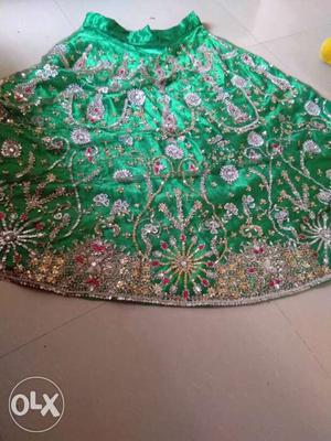 Green ghagra.. for immediate sale..wore for only