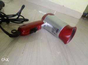 Grey And Red Hair Dryer
