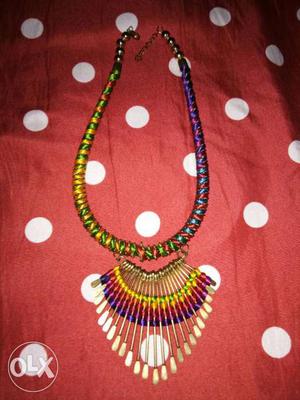 Handmade multi-color funky neckpeice