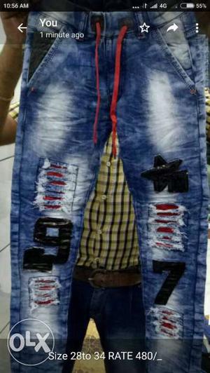 Latest Jeans & Jogger Size 28to 34 Rate 480/-