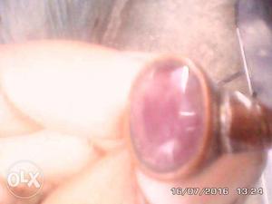Natural and Real Ceylon Dark Pink Ruby Gemstone Ring