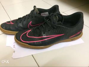 Pair Of Black-and-brown Nike Mercurial Shoes