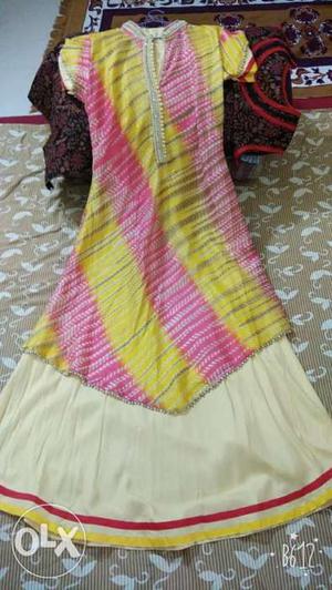 Pink And Yellow Traditional Dress