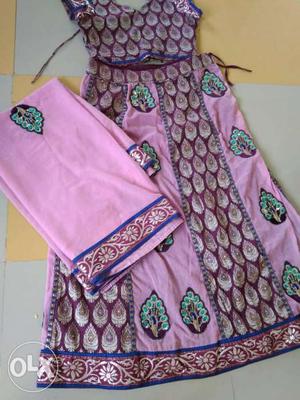 Pink ghagra in good condition