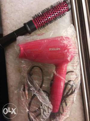 Red Philips Hair Blower In Clear Plastic Pack