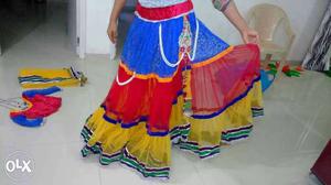 Red, Yellow, And Blue Traditional Dress