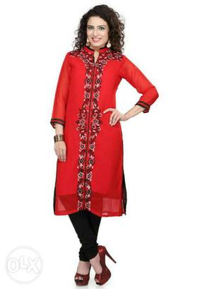 SDS Brand georgette embroideried Kurti for Party