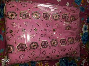 Salwar suite pink colour with attractive Flower