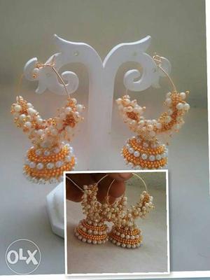Silk thread earing nd necklace sets