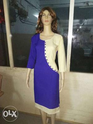 Women's Long-sleeve designer ready to wear kurti