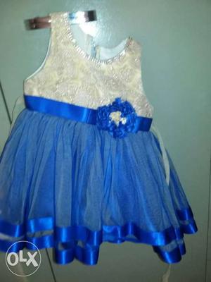 6m to 1.5 yrs blue frock firstcry.used for 1st