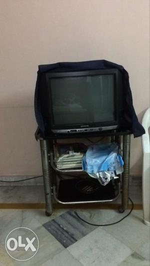 Aiwa color tv 21 inches with trolley