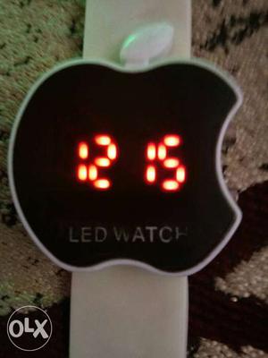 Apple Shape Black Digital LED Watch
