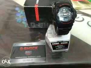 Black And Red G-Shock Chronograph Watch With Case