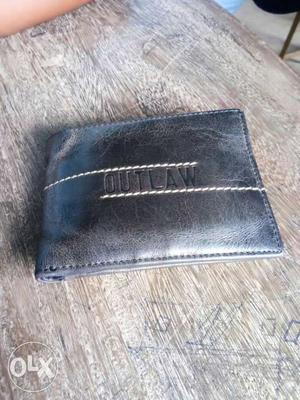 Black Outlaw Leather Billfold Wallet