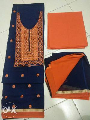 Blue And Orange Traditional Dress Set