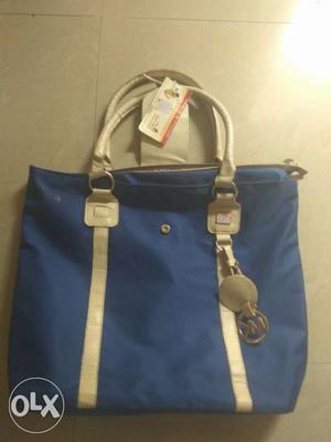 Blue And White Tote Bag