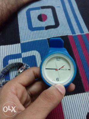 Blue stylish watch Good condition New battery