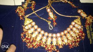 Diamond And Ruby Ornate Yellow-gold Bib Necklace
