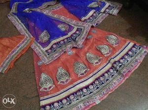 Ghagra choli new foolwork simi stiched breand new