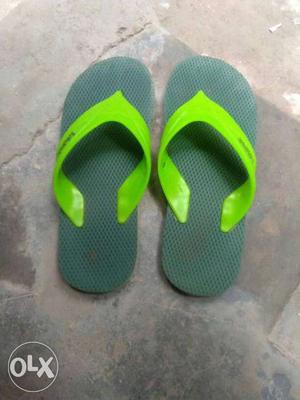 Men's Pair Of Green Flip Flops