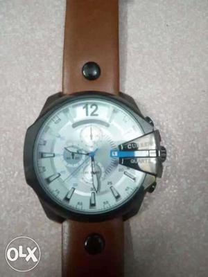 New original curren leather watch with warrenty