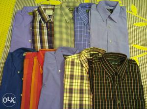 Pack of 10 nos branded cotton full sleeve shirts at Rs .