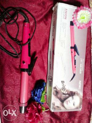 Pink Brite Curling Iron With Box