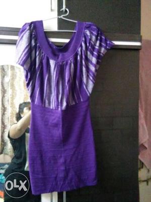 Purple And Gray Bodycon Dress